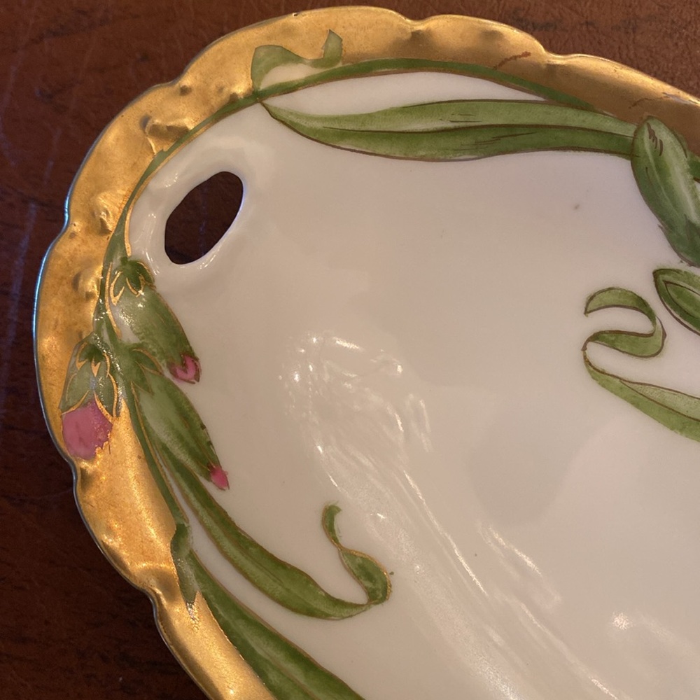 Antique Bavarian Hand-painted Celery Dish - Picture 4 of 7